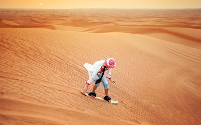 Sand Boarding in Dubai Desert