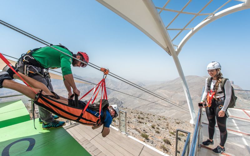 jebel jais zipline Launch Platform, Dubai