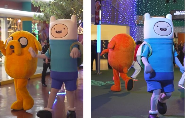 Finn and Jake characters at IMG Worlds of Adventure