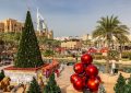 Madinat Jumeirah and Christmas tree in Dubai