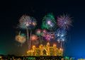 New years Eve fireworks near Atlantis hotel in Dubai