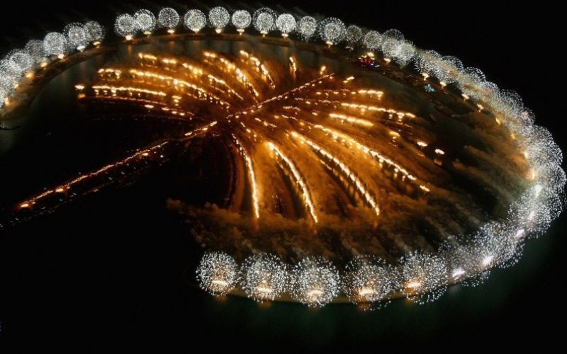 Fireworks at Palm Jumeirah