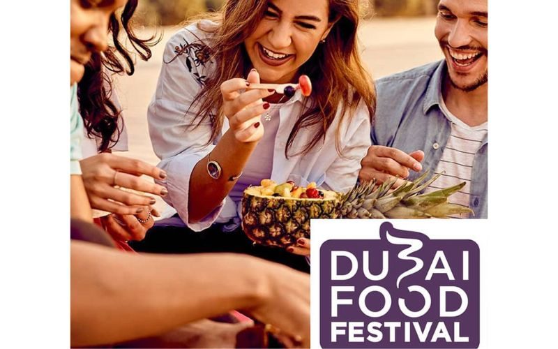 People enjoying delicious cuisines at the Dubai Food Festival